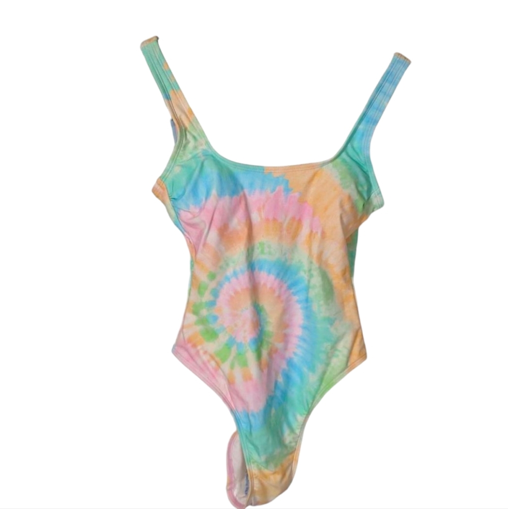 Stoney Clover Lane Tie Dye Cheeky High Leg One Piece Swimsuit Size XXS